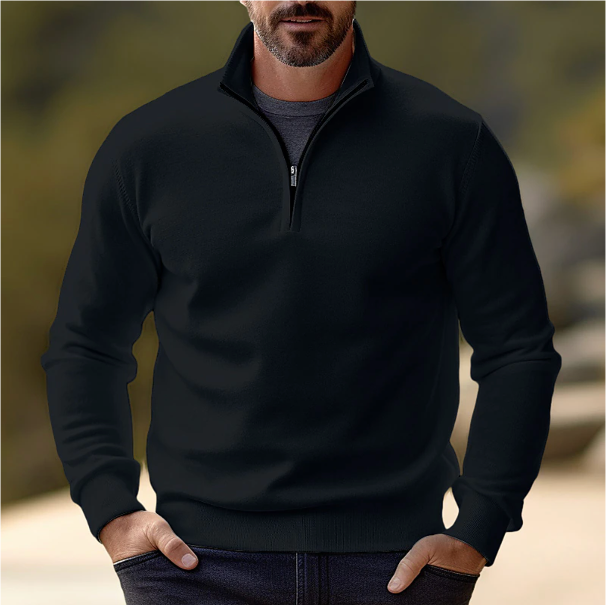 Casual Half-Zip Sweater | Soft Knit, Breathable, Ideal for Layering 2