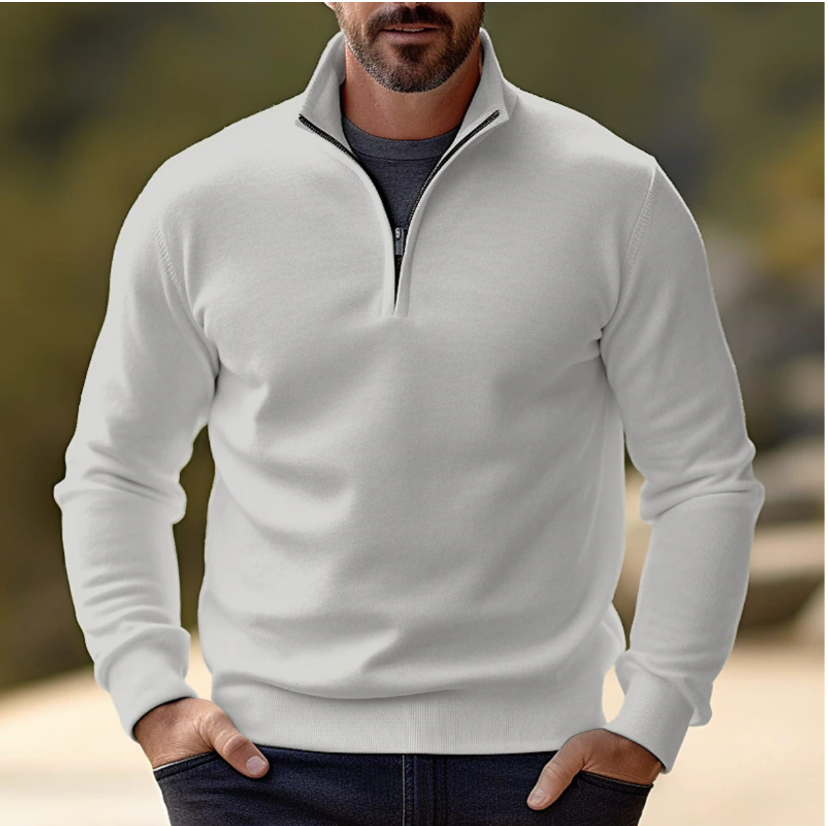 Casual Half-Zip Sweater | Soft Knit, Breathable, Ideal for Layering 3