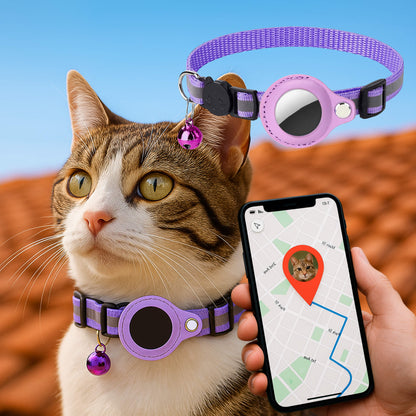 Cat GPS Tracker Collar | Quick Release Closure, Reflective Design & Durable for Outdoor Safety Adventures 12