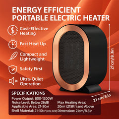 CeramiHeat | Sleek Compact Portable Ceramic Space Heater for Home and Office Use 1