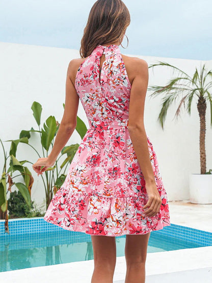  Charlotte Summer Breeze Halter Dress in Light Chiffon-3