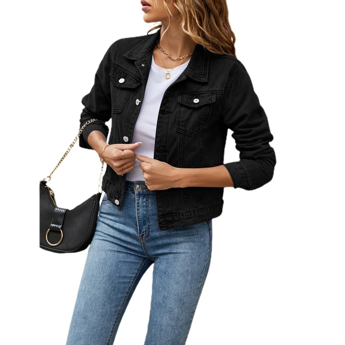 Charlotte | Denim Jacket with Buttons 2