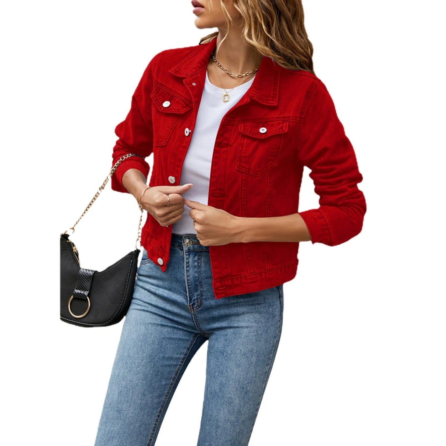 Charlotte | Denim Jacket with Buttons 4