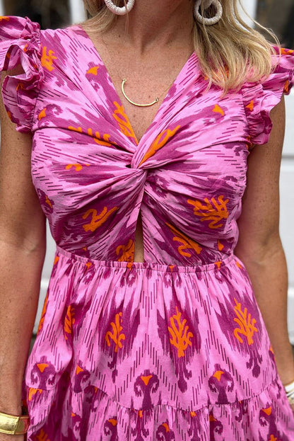  Charming Ruffled Retro Maxi Dress-4