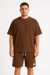  Men’s Athletic Set – Relaxed Fit – Short Sleeve Top & Drawstring Shorts – Breathable Cotton-2