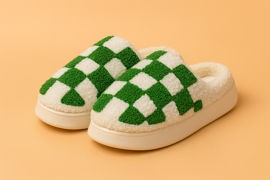 Checkered Pattern House Slippers | Comfortable Non-Slip House Slippers 0