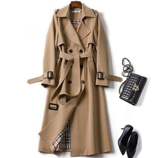 Christai | Women's Long Trench Coat | Buttoned Down Jacket 0