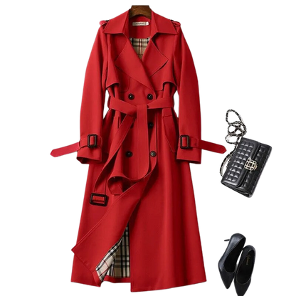 Christai | Women's Long Trench Coat | Buttoned Down Jacket 2