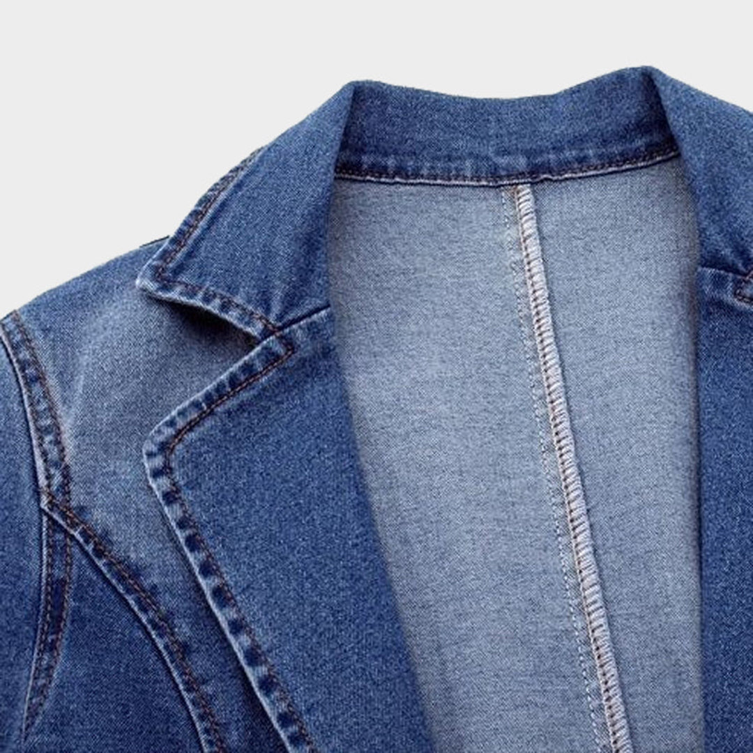BLAKELY | Stylish Women's Denim Blazer-4