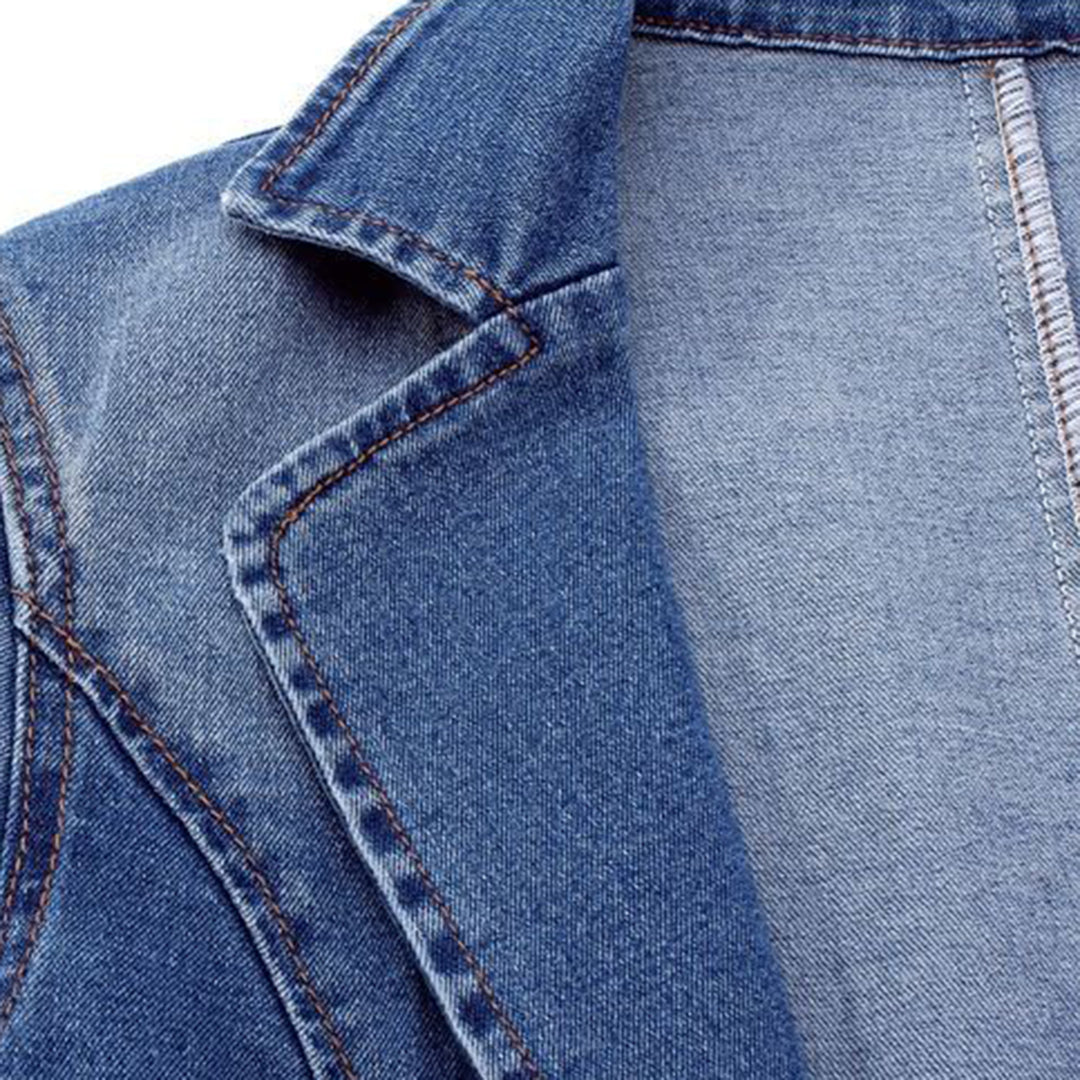 BLAKELY | Stylish Women's Denim Blazer-5