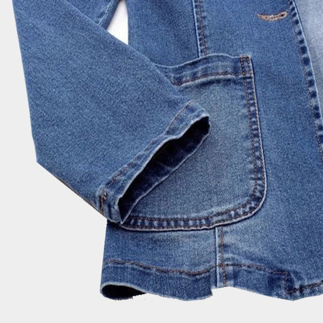 BLAKELY | Stylish Women's Denim Blazer-3