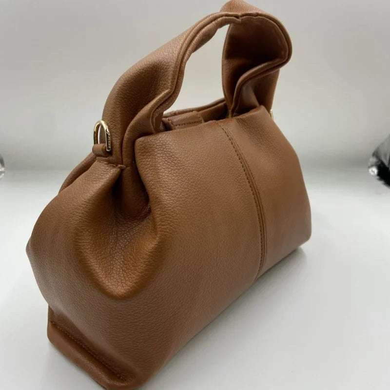 AMARA | Genuine leather dumpling-shaped cloud bag 3
