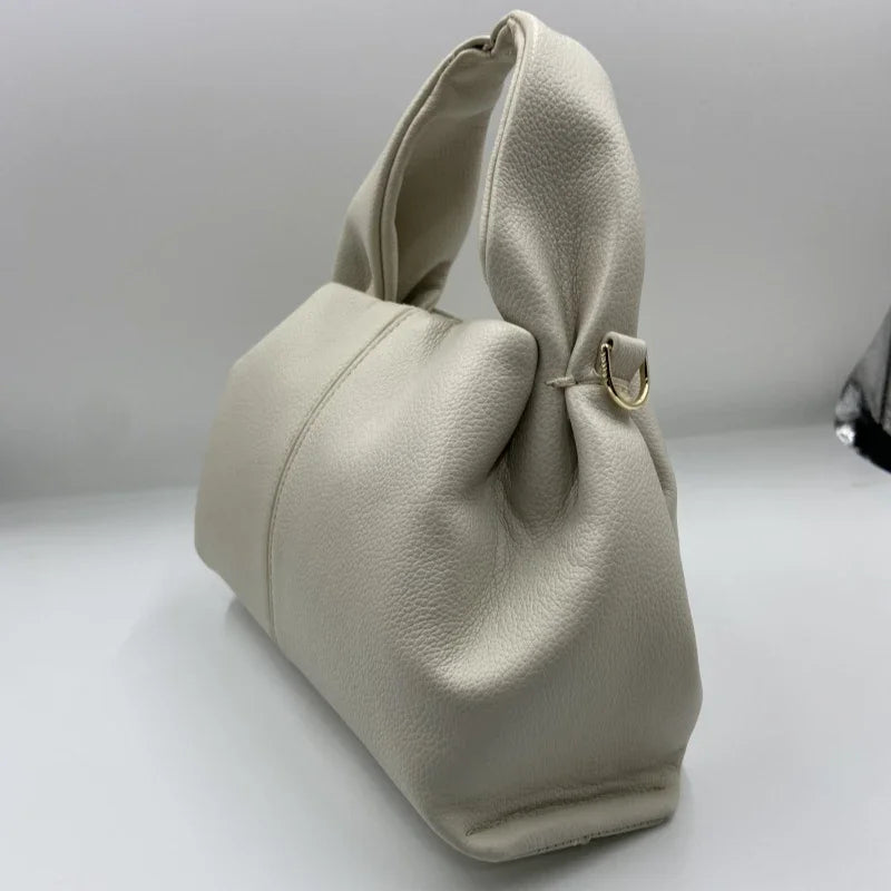 AMARA | Genuine leather dumpling-shaped cloud bag 5
