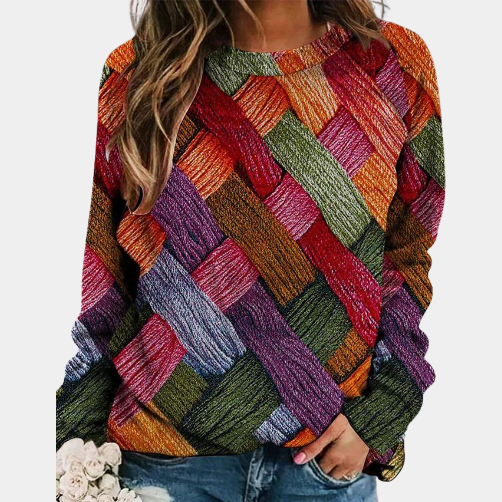 Colorful knitted sweater for women | Casual 1