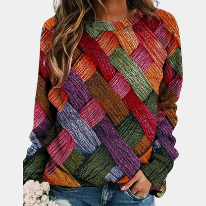 Colorful knitted sweater for women | Casual 1