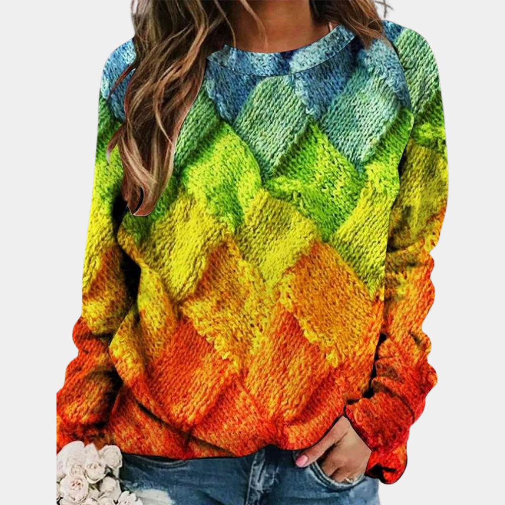 Colorful knitted sweater for women | Casual 2