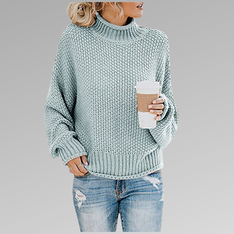 Comfortable women's knitted sweater | turtleneck 0