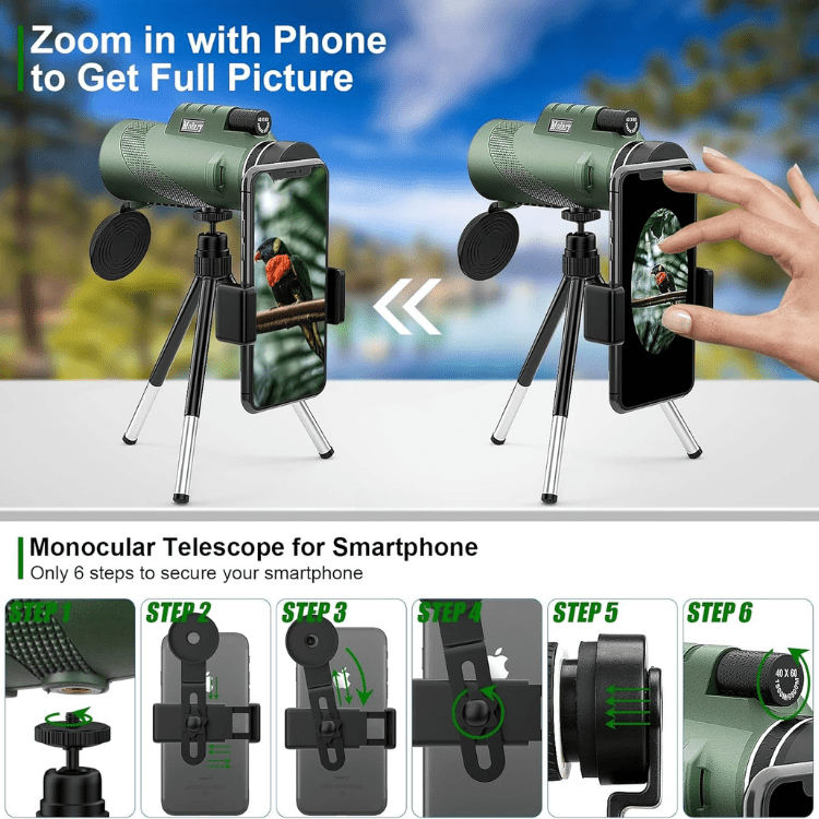 Compact 600x Ultra-Zoom Monocular | HD Lens, Lightweight & Perfect for Hiking, Birdwatching, and Sports Events 5