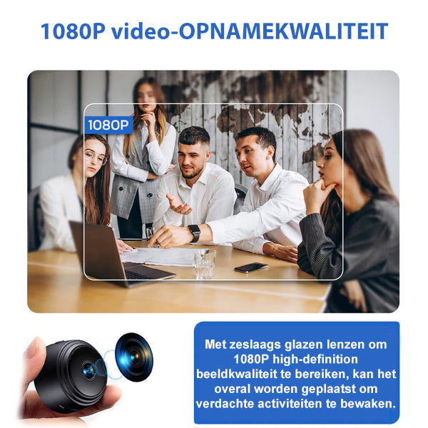 Compact Full HD Wireless monitoring camera with 160-degree angle, night vision and 72-hour battery life for safety at home 5