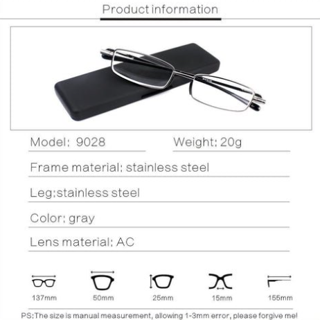 Compact Mens & Ladies Folding Reading Glasses 2