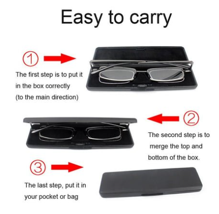 Compact Mens & Ladies Folding Reading Glasses 6