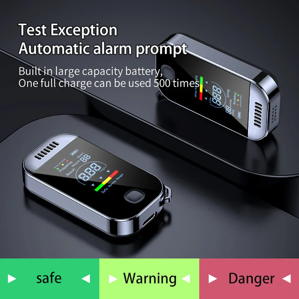 Compact alcohol -alcohol magic wrench ring with LCD screen -USB reshable alcohol tester for precise measurements 3