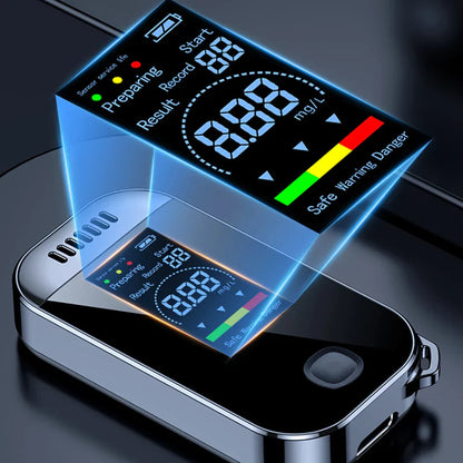 Compact alcohol -alcohol magic wrench ring with LCD screen -USB reshable alcohol tester for precise measurements 4