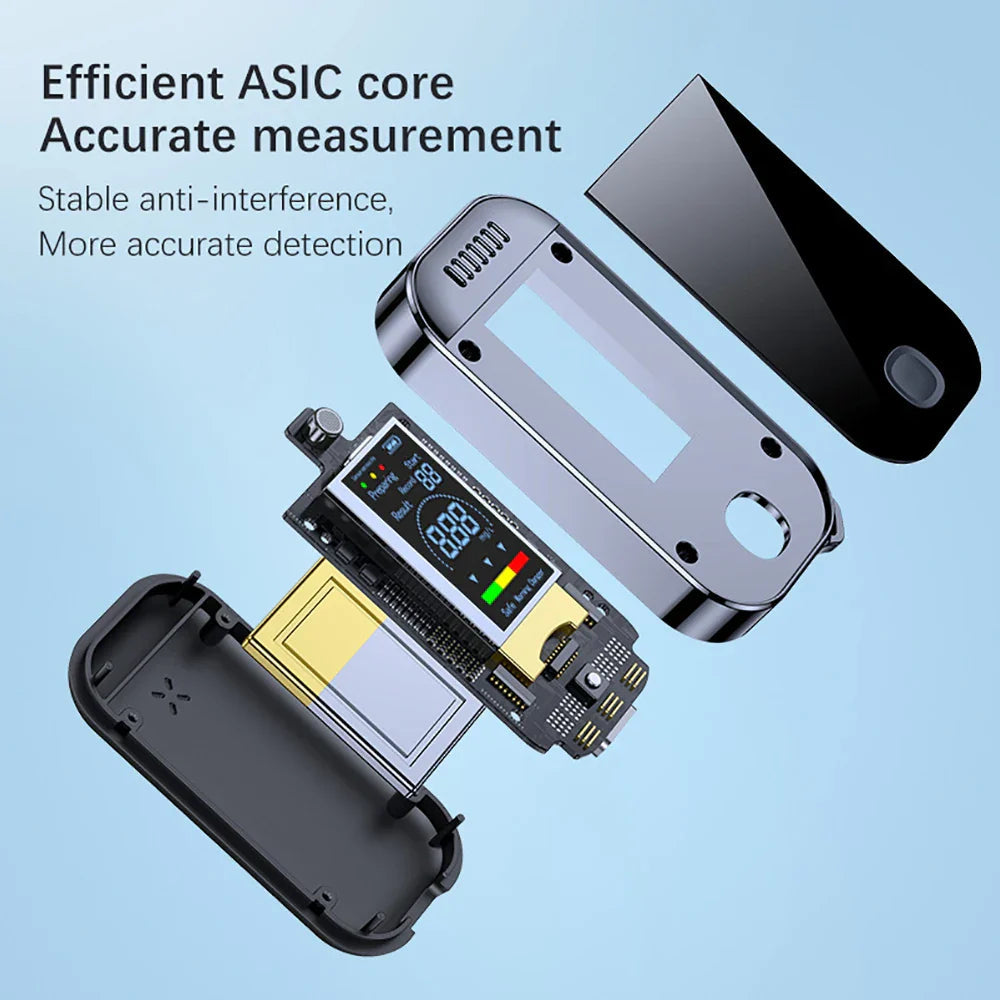 Compact alcohol -alcohol magic wrench ring with LCD screen -USB reshable alcohol tester for precise measurements 5