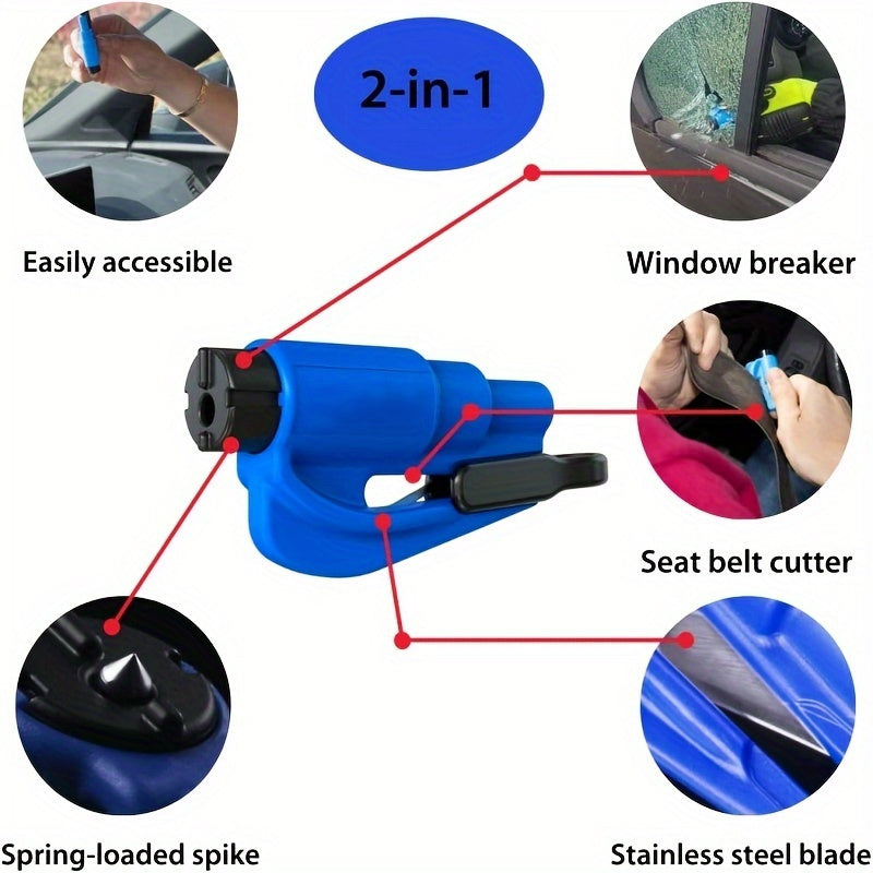 Compact emergency safety hammer with ergonomic handle - window breaker for quick escape in the car, available in several colors 5