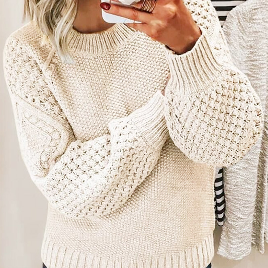 Cozy knitted sweater for women | Long-sleeved 0