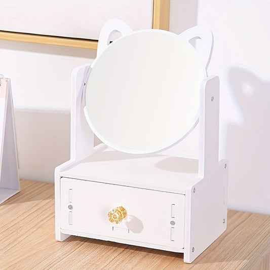 MeowGlow - Cat Ear Makeup Mirror with Storage-1