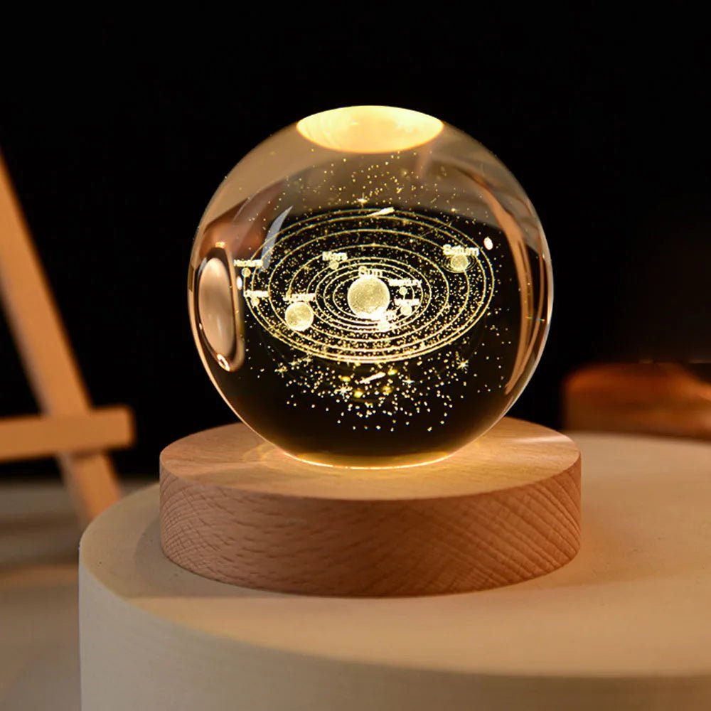 Crystal clear globe of the solar system 1