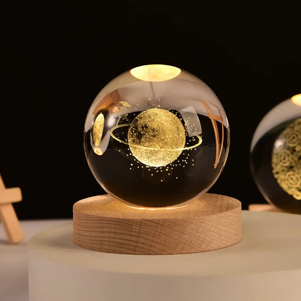 Crystal clear globe of the solar system 2