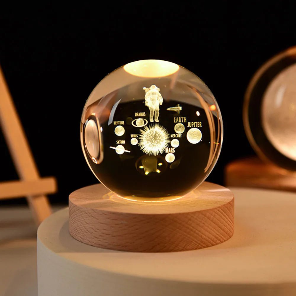 Crystal clear globe of the solar system 5