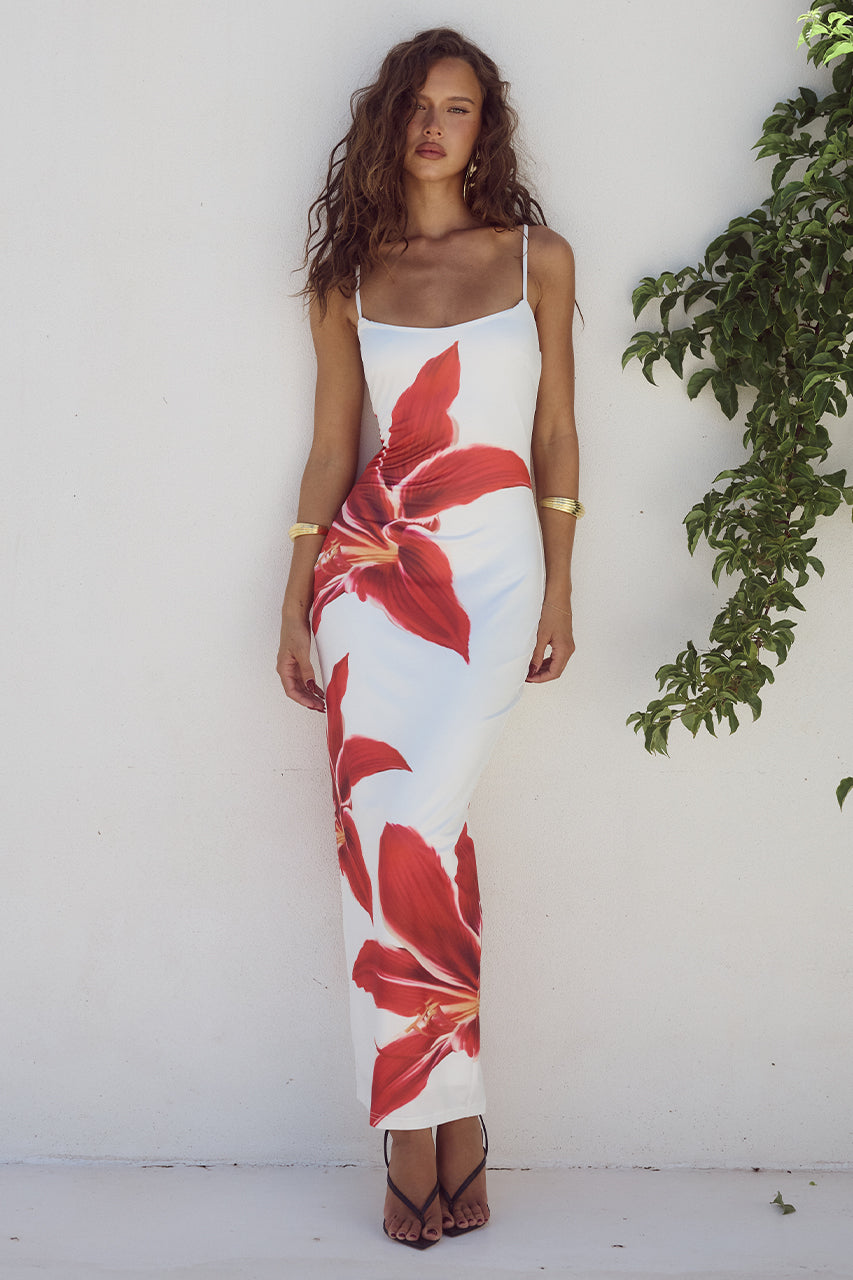  Thalia | Elegant Floral Design Bodycon Dress-3