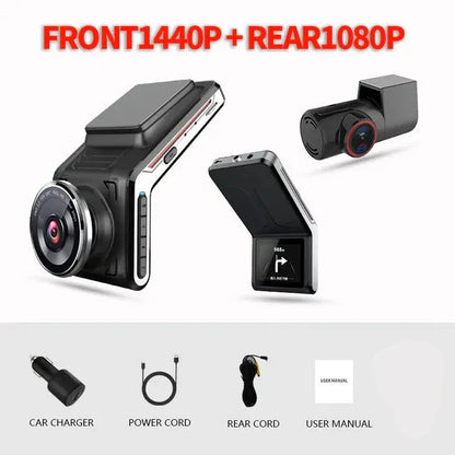 Dashcam 4K front & rear | Night vision & 24h parking mode | DriveCam | F1.8 lens 4