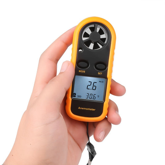 Digital wind speed meter with clear LCD display -portable windemometer for outdoor activities 0