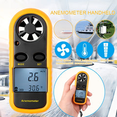 Digital wind speed meter with clear LCD display -portable windemometer for outdoor activities 2