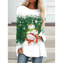 Dumina | Warm Long Christmas Sweater for Women | White 1