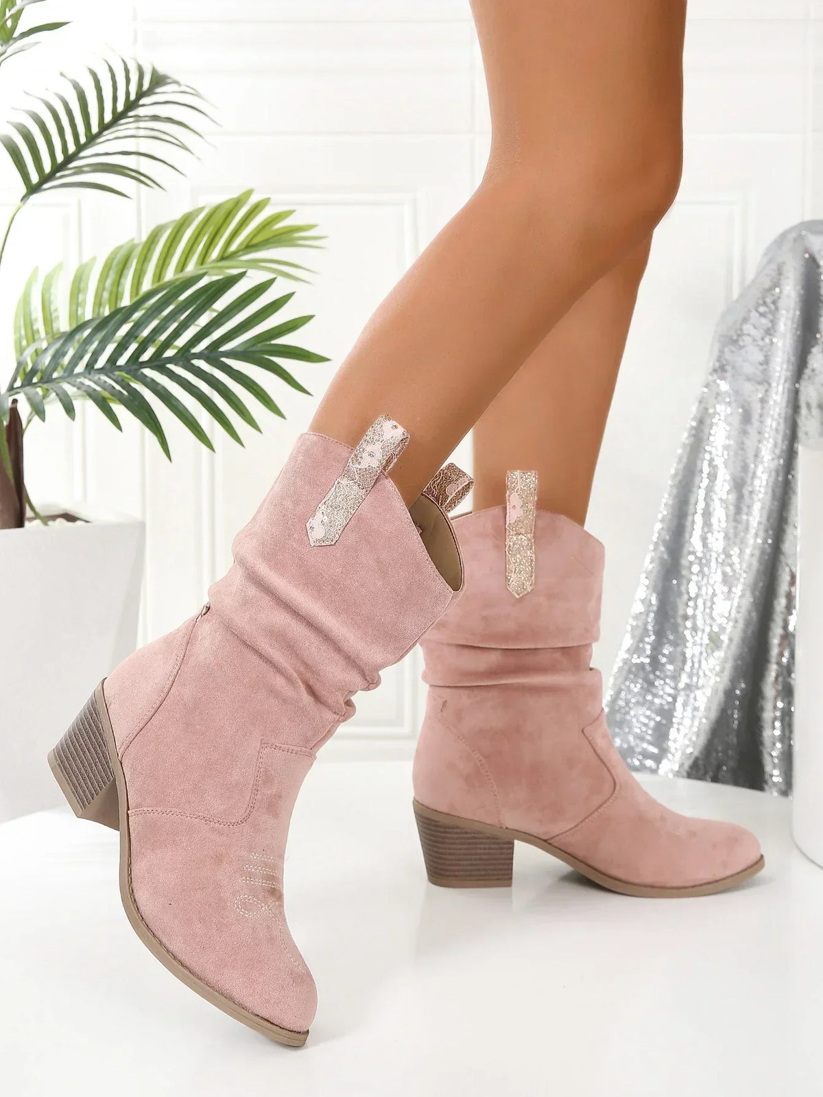 MAKAYLA | Fashionable Trendy Pink Boots-3
