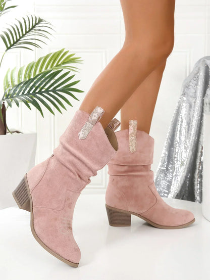 MAKAYLA | Fashionable Trendy Pink Boots-3