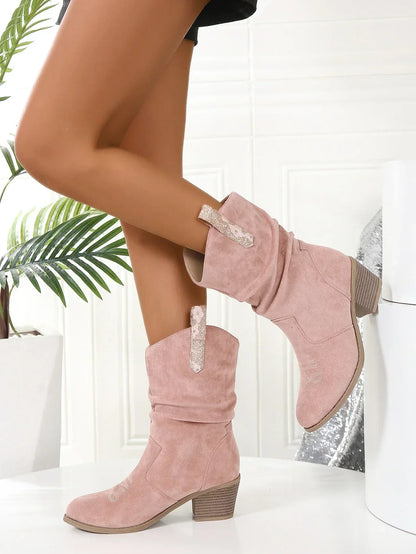MAKAYLA | Fashionable Trendy Pink Boots-2