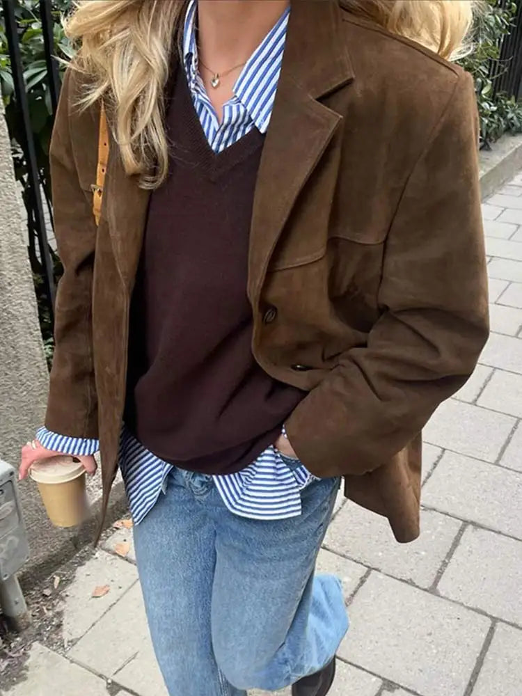 EMMA | Fashion Lapel Pocket Jacket 2