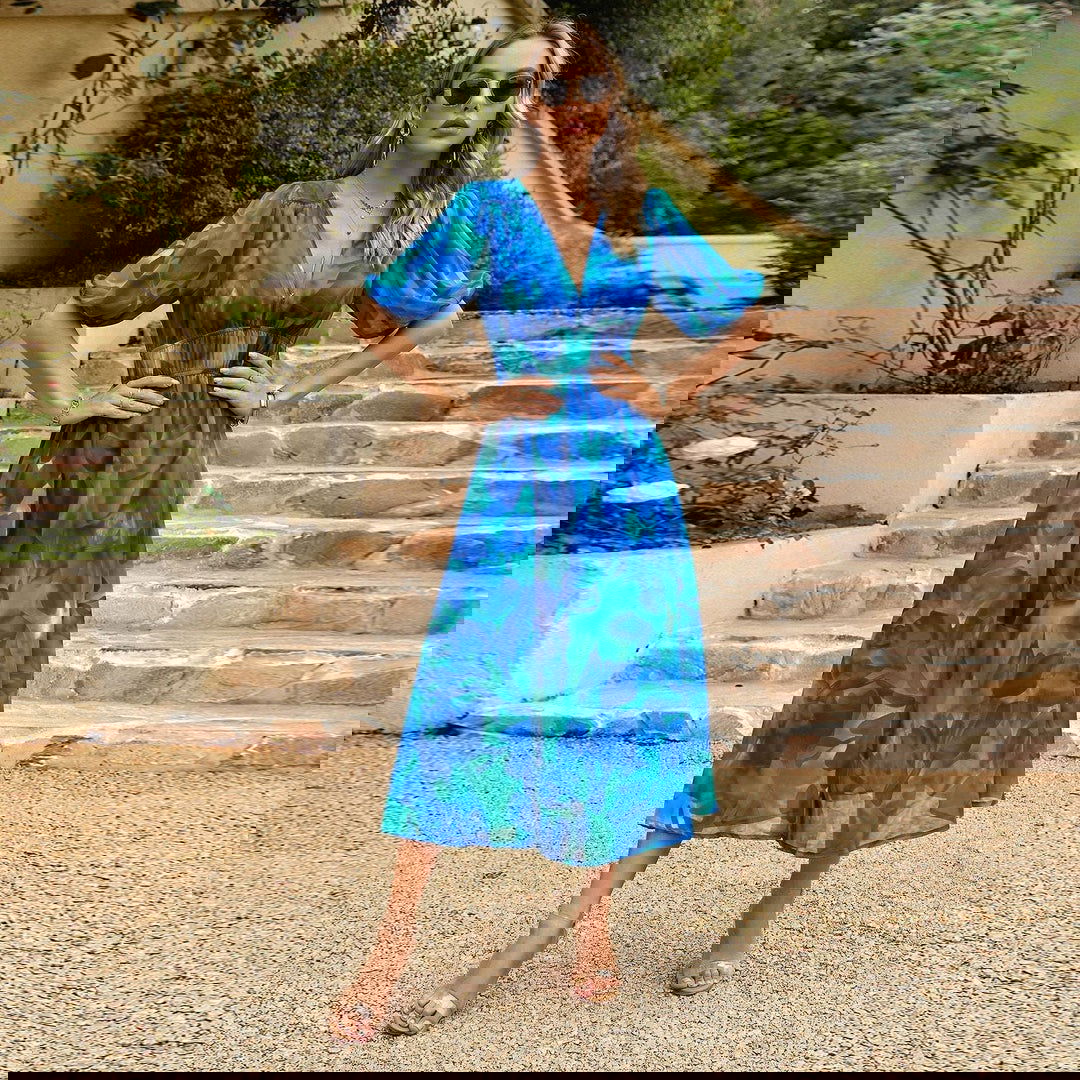  Elegant Midi Summer Dress by CALPA-6