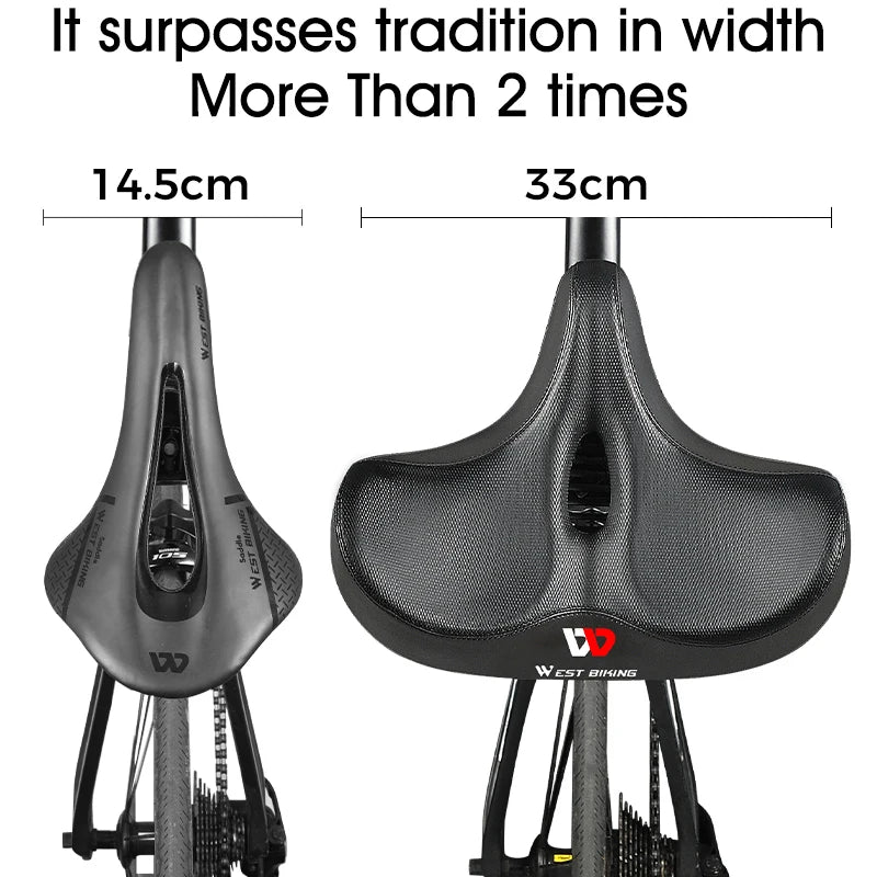 Ergonomic Bike Seat with Thick Cushion Pad – Most Comfortable Bicycle Seat for MTB and Road Bikes, Breathable Design 4