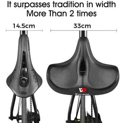 Ergonomic Bike Seat with Thick Cushion Pad – Most Comfortable Bicycle Seat for MTB and Road Bikes, Breathable Design 4