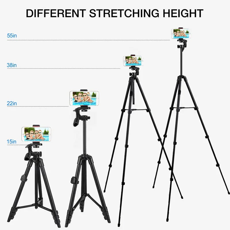 Extendable Phone Tripod with Bluetooth Remote - Versatile Selfie Stick & Stand 2