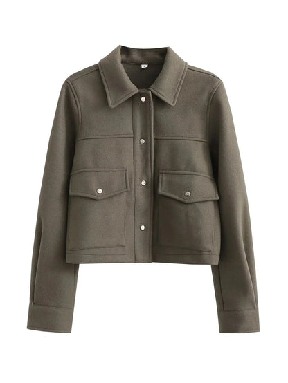 FIONA | Short Jacket with Front Pockets Style 4