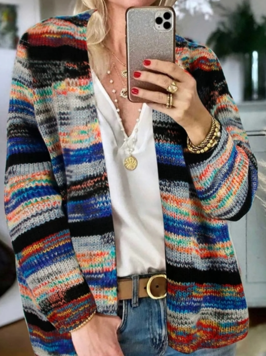 Fashionable women's cardigan | Multicolored 2