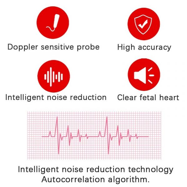 Fetal Doppler Heart Rate Monitor Home Pregnancy Baby Fetal Heart Rate Sound Detector 4